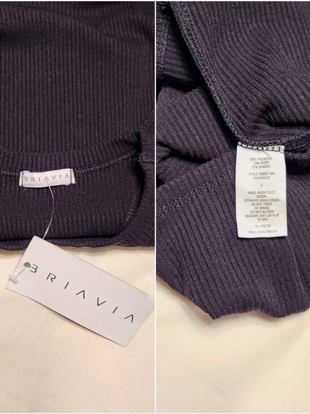 Briavia Ribbed Sleeveless Racerback Black Brown Yellow Crop Tank Bundle Small - Picture 4 of 10